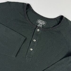 Pendleton Mens Shirt Extra Large LONG-SLEEVE DESCHUTES‎ HENLEY Green Gray Stripe